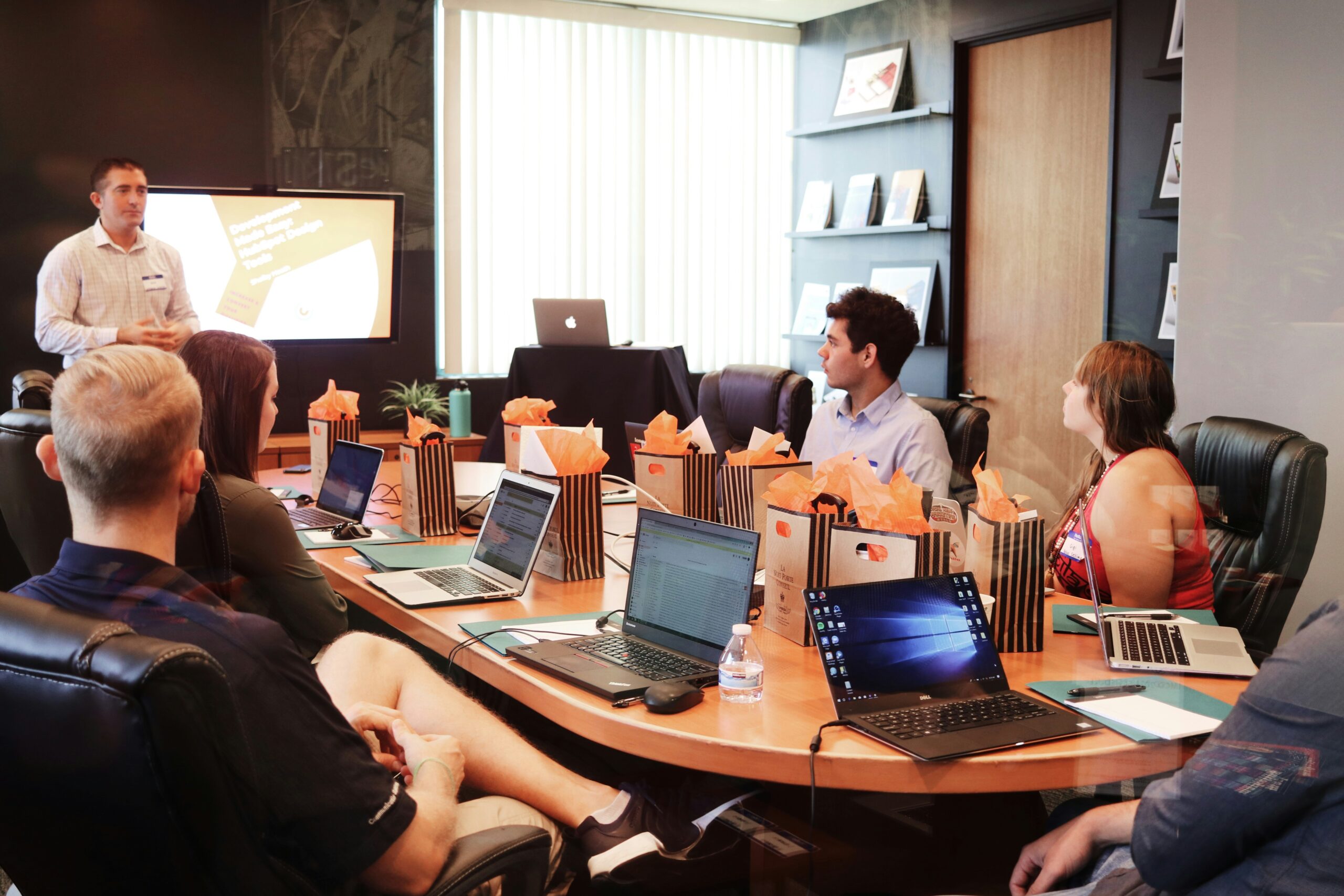 team working on digital design project